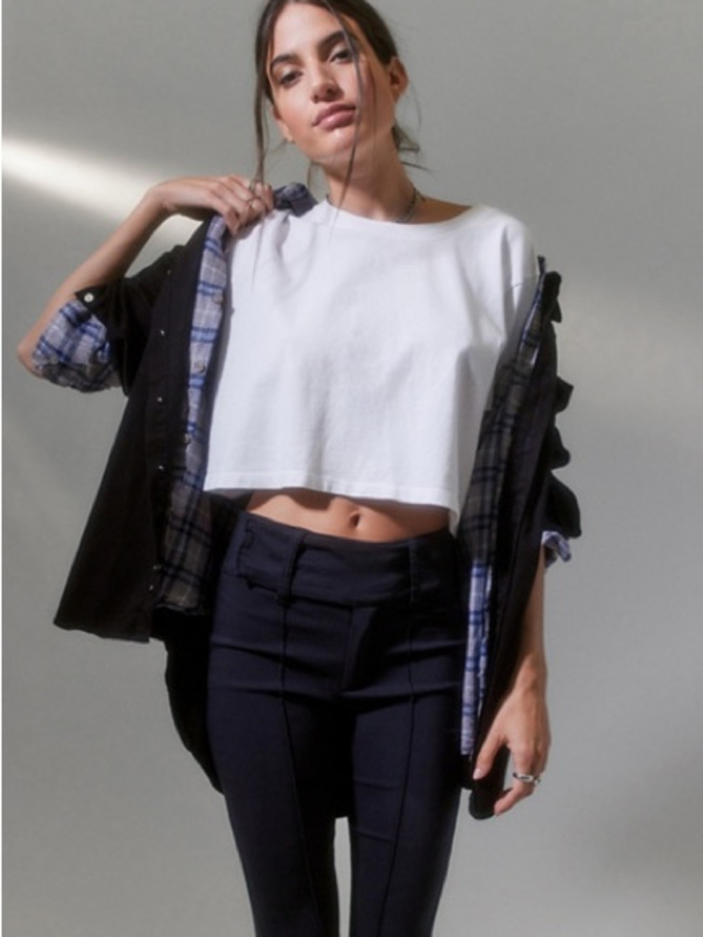 Urban Outfitters BDG Best Friend Cropped Boxy Tee White M